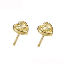 95953 Xuping bijoux plaqué or 24K Chine gros boucles d&#39;oreilles en forme de cœur